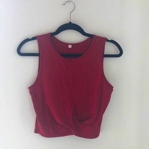 Women’s red crop top